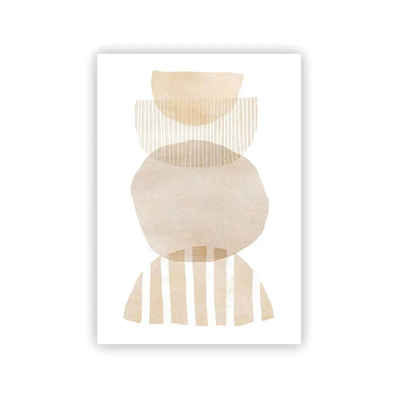 Beige-Töne Abstrakte Linienkunst Wandkunst Fine Art Leinwanddrucke Minimalistische Bilder Für Modernes Apartment Wohnzimmer Kunst Für Zeitgenössische Innenräume | Karnz