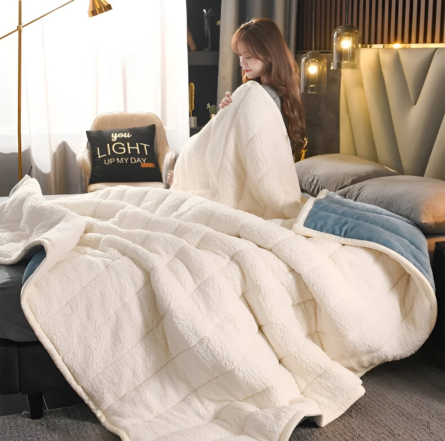 Karnz | Luxus Fleece Decke Super Weich Warm und Gemütlich Hochwertige Materialien