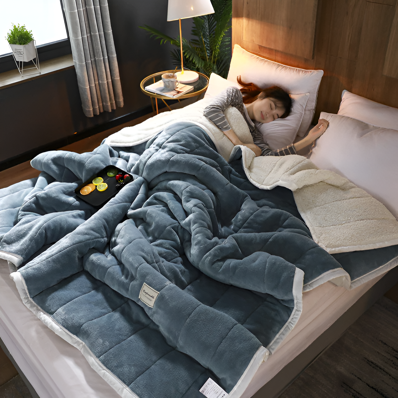 Karnz | Luxus Fleece Decke Super Weich Warm und Gemütlich Hochwertige Materialien