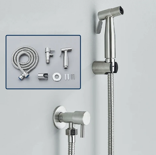 Shinesia Bidet-Sprühgerät – Hygienisches Badezimmeraccessoire aus Edelstahl – Wandmontage, Kaltwasser-Sprühfunktion