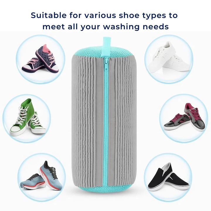 ShoeGuard | Schuh Waschmaschine Tasche – Schutzpolsterung – Mesh Gewebe – Pflegebehälter für Sneakers