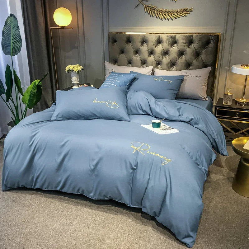 Luxus-Dekbedovertzug mit Eleganter Stickerei – Weich, Atmungsaktiv und Hochwertig | Karnz