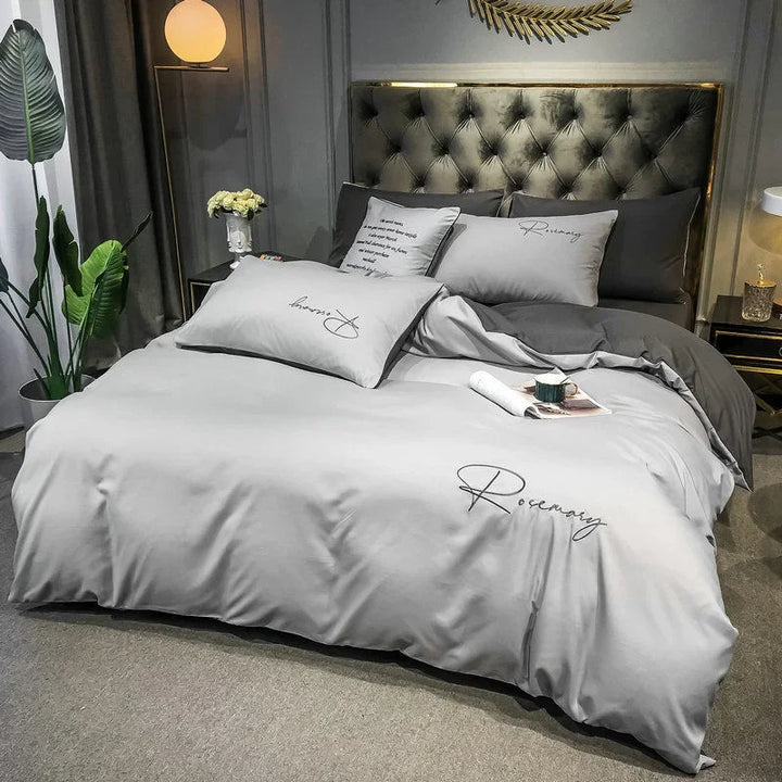 Luxus-Dekbedovertzug mit Eleganter Stickerei – Weich, Atmungsaktiv und Hochwertig | Karnz