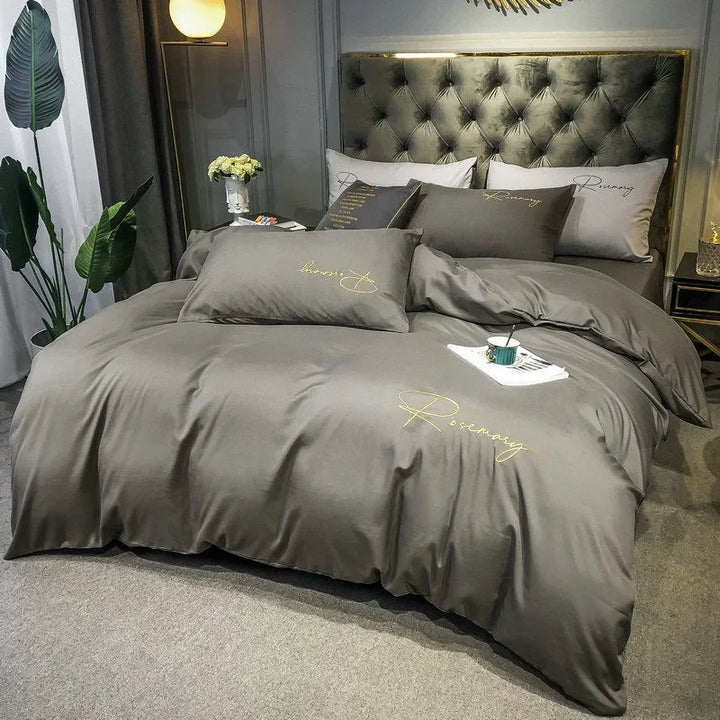 Luxus-Dekbedovertzug mit Eleganter Stickerei – Weich, Atmungsaktiv und Hochwertig | Karnz