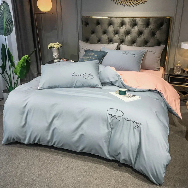 Luxus-Dekbedovertzug mit Eleganter Stickerei – Weich, Atmungsaktiv und Hochwertig | Karnz