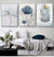 Einfache blaue florale Wandkunst feine Kunstdrucke auf Leinwand moderne abstrakte botanische Bilder für Wohnzimmer Schlafzimmer zeitgenössische Wohnkultur
