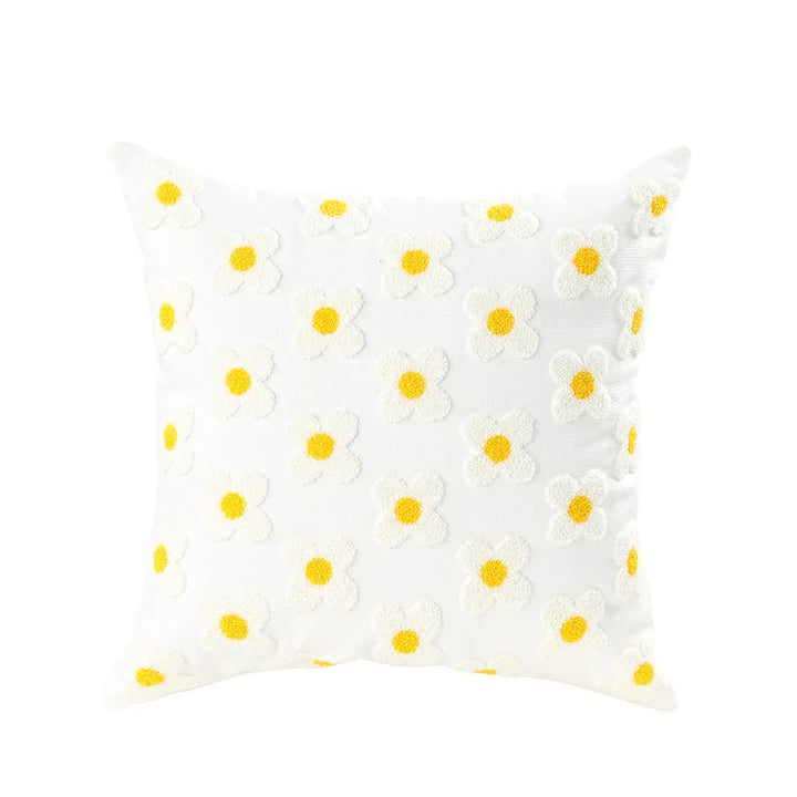 Einfache florale bunte nordische Kissenbezüge 45x45cm gestrickte Jacquard-Leinenkissenbezüge für das Wohnzimmer Sofa Wurfkissen zeitgenössische skandinavische Wohnkultur