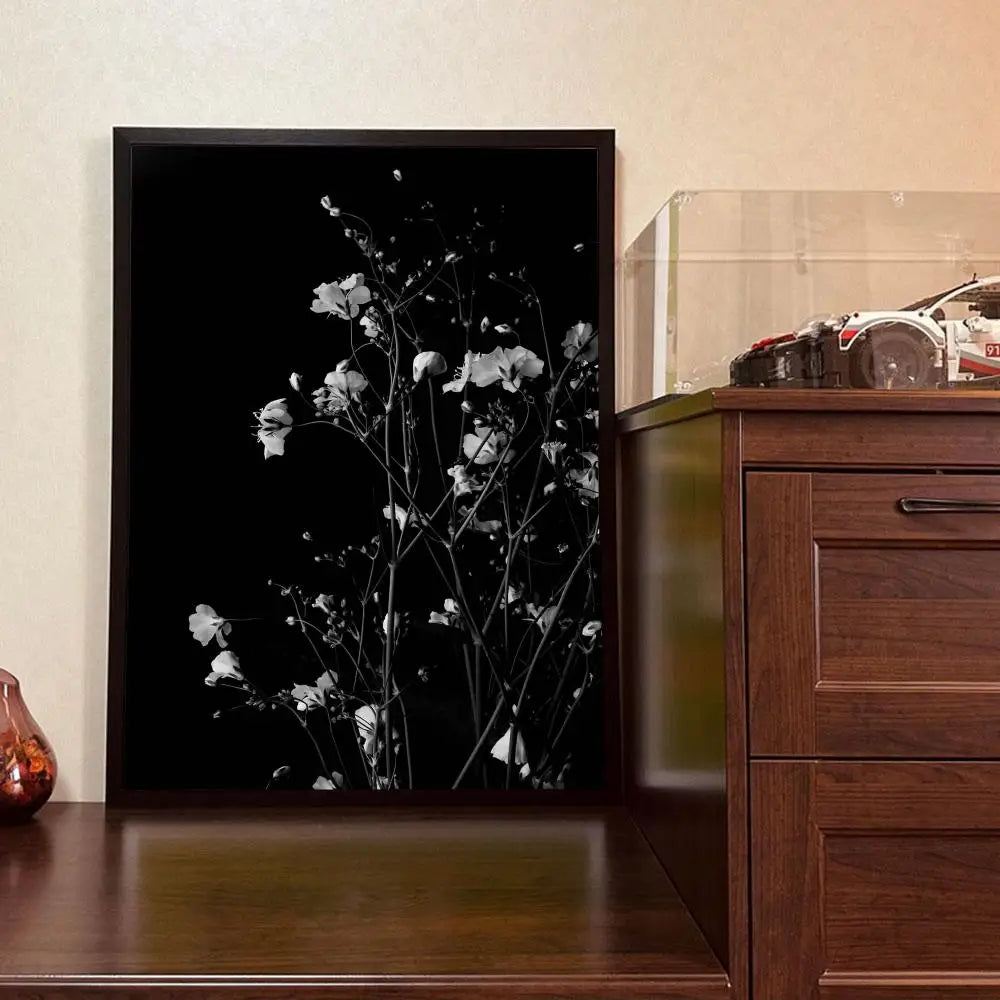 Moderne Lifestyle Floral Wandkunst Minimalistische Schwarz Weiß Poster Feine Kunst Leinwanddrucke Bilder Für Wohnzimmer Dekor