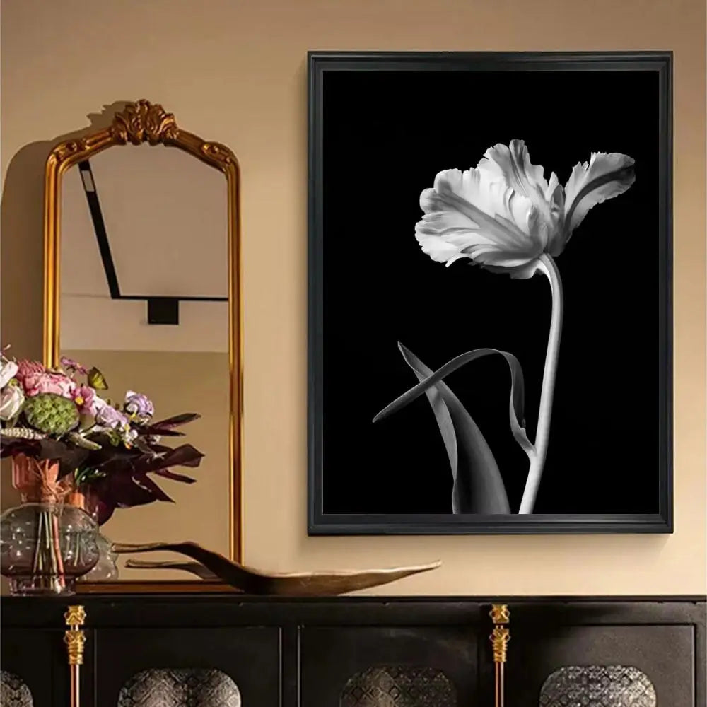 Moderne Lifestyle Floral Wandkunst Minimalistische Schwarz Weiß Poster Feine Kunst Leinwanddrucke Bilder Für Wohnzimmer Dekor