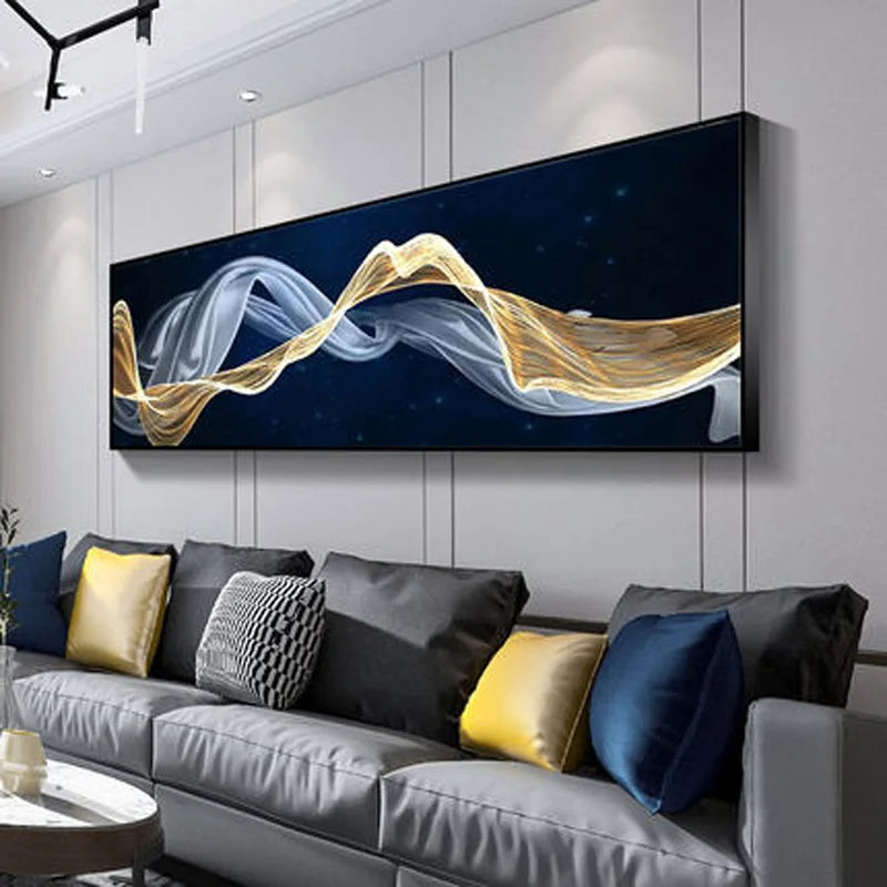 Fließende Vibes Abstrakte Wandkunst Fine Art Leinwanddrucke Breitformatbilder Für das Wohnzimmer Über Sofa Bilder Für Über das Bett