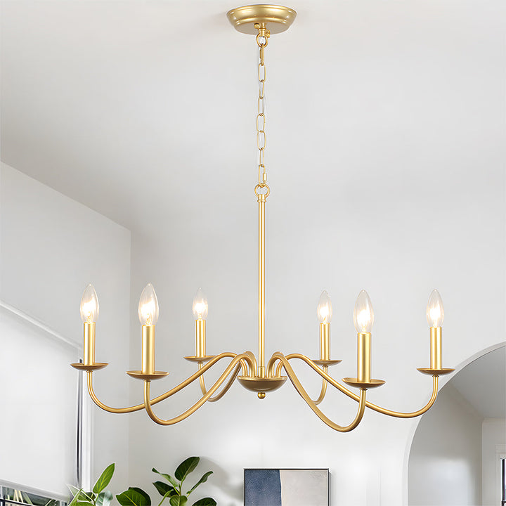 Schwarze Kerzen-Lüster Licht – Deckenlampe für Wohn- & Esszimmer | Karnz