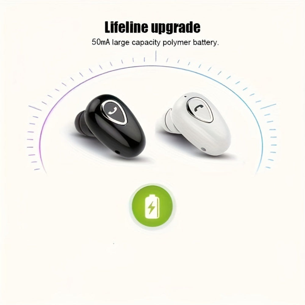 Kabelloser Bluetooth-Ohrhörer, Mini-Kopfhörer, unsichtbar, Einzelohr
