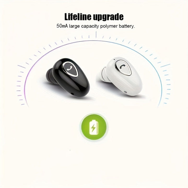 Kabelloser Bluetooth-Ohrhörer, Mini-Kopfhörer, unsichtbar, Einzelohr
