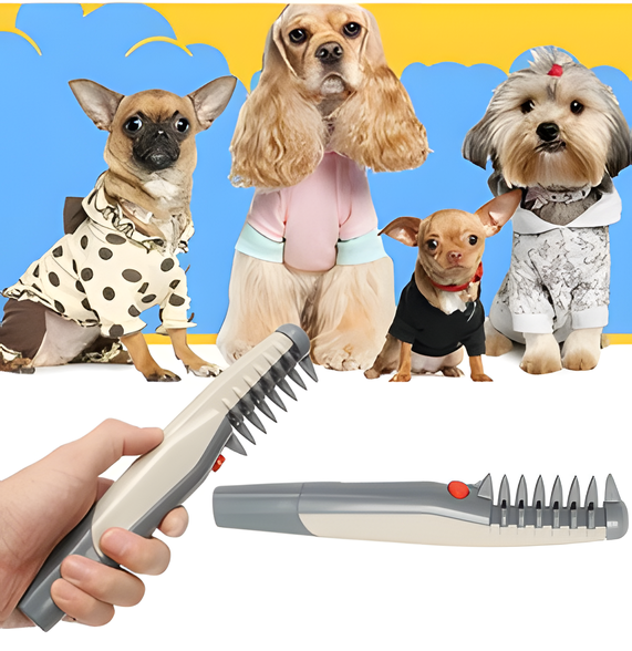 Karnz | Elektrischer Entwirrungs-Trimmer für Hunde & Katzen | Rotierende Sicherheitsklingen gegen Verfilzungen | Schmerzfreie Knotenentfernung | Kabelloses Grooming-Tool für alle Felltypen