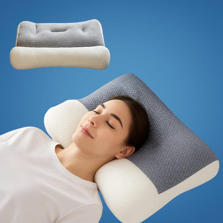 SpineEase | Orthopädisches Kissen für den Nacken – Schmerzauflösung – Atmungsaktiver Memory-Schaum – Für Seiten-Schläfer & Alle Schlafpositionen Karnz