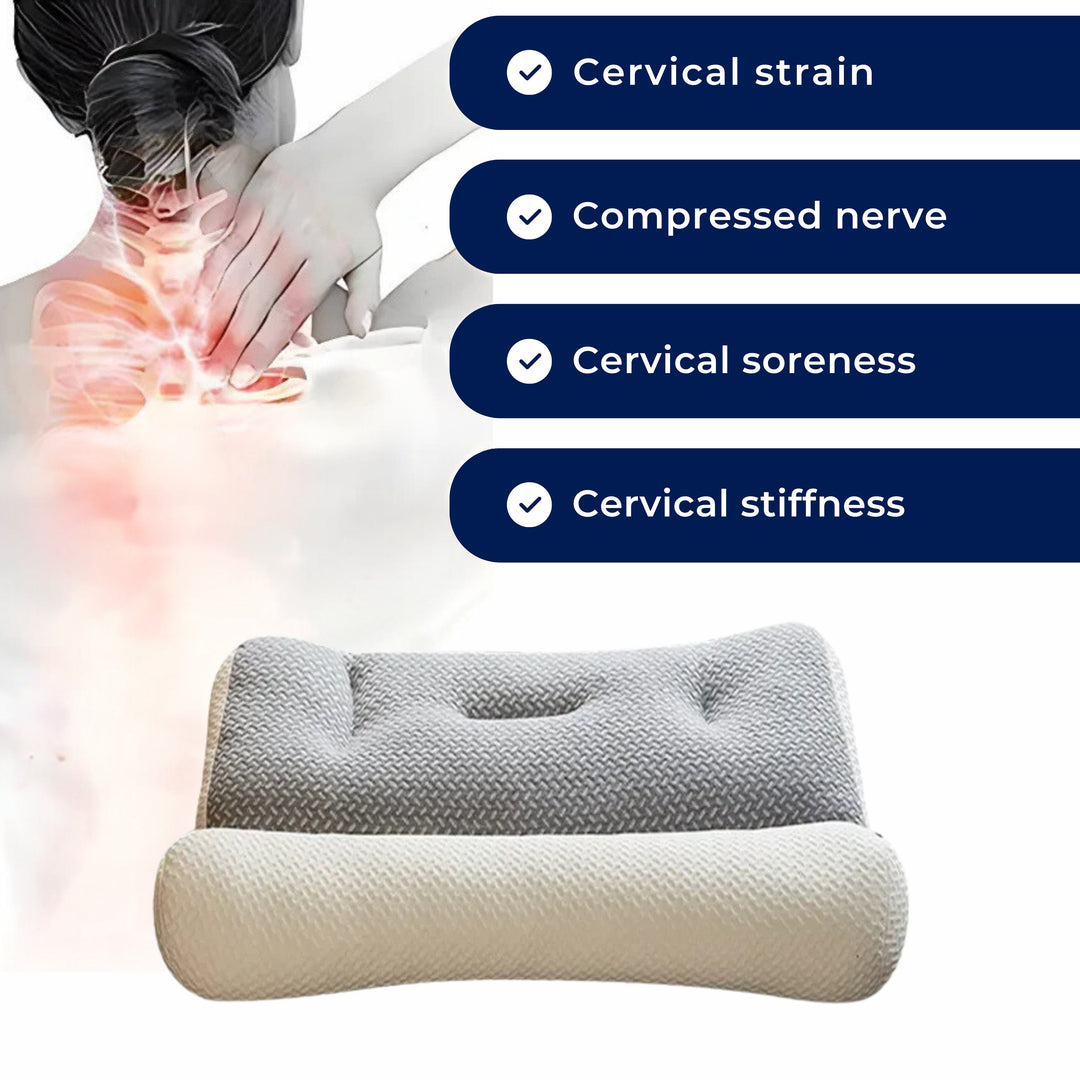 SpineEase | Orthopädisches Kissen für den Nacken – Schmerzauflösung – Atmungsaktiver Memory-Schaum – Für Seiten-Schläfer & Alle Schlafpositionen Karnz