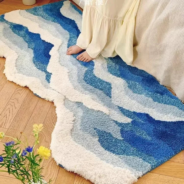 Soft Surf Anti-Rutsch Plüsch Wellen Teppich | Karnz