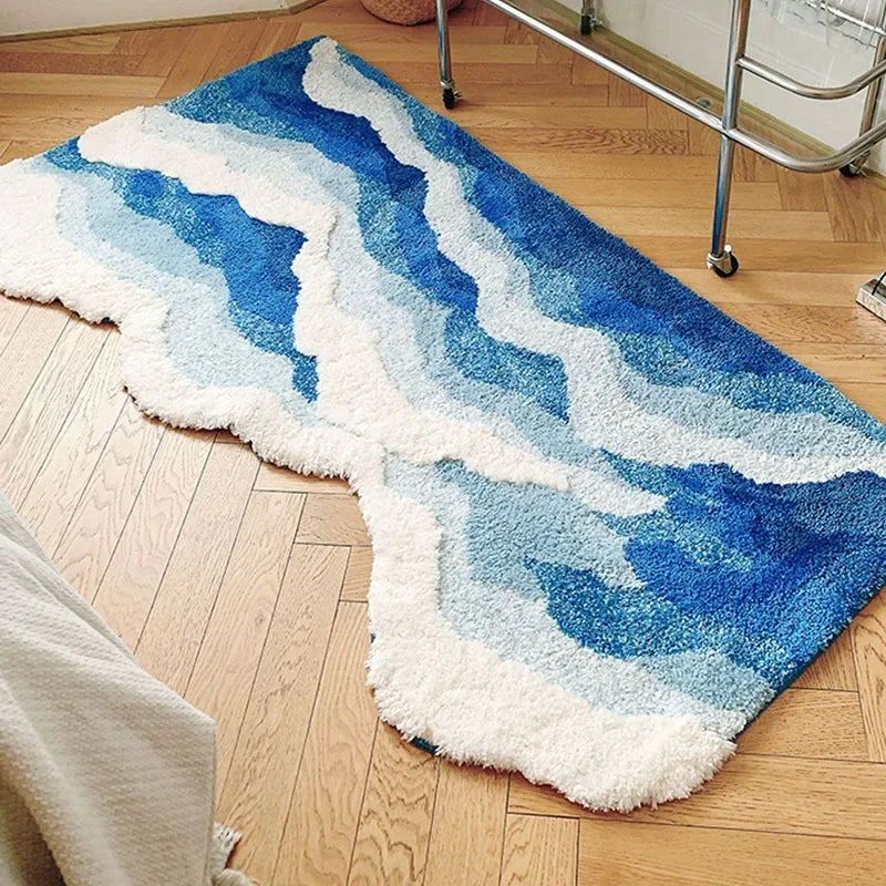 Soft Surf Anti-Slip Plüsch Wellen Teppich | Karnz