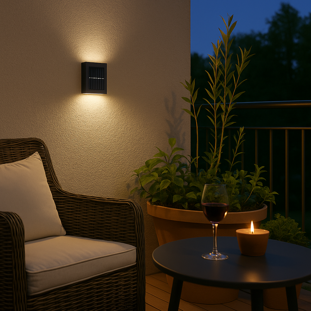 Karnz | SolarGlow Luxe Solar-Wandlampen – Kabellos, Stilvoll & Bereit Für Hitze Abende