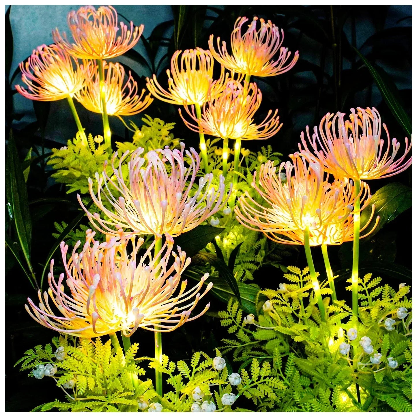 Solarbetriebene Blumenbeleuchtung für den Außenbereich – 2er-Pack LED-Gartenbeleuchtung