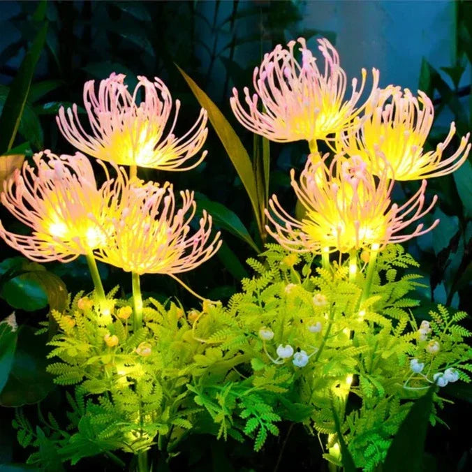 Solarbetriebene Blumenbeleuchtung für den Außenbereich – 2er-Pack LED-Gartenbeleuchtung