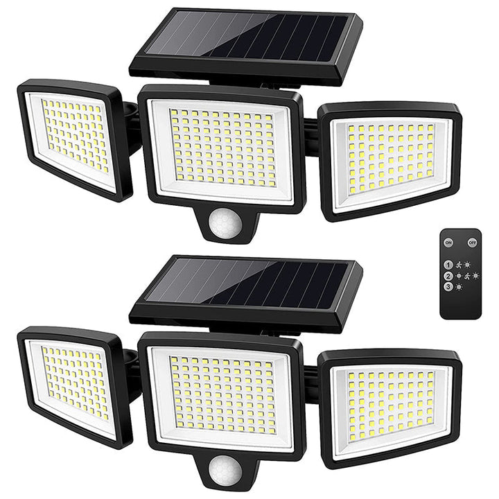 Solar LED Sicherheitslicht mit Bewegungsmelder - Super helles Außenlicht für Garten, Garage und Auffahrt | Karnz