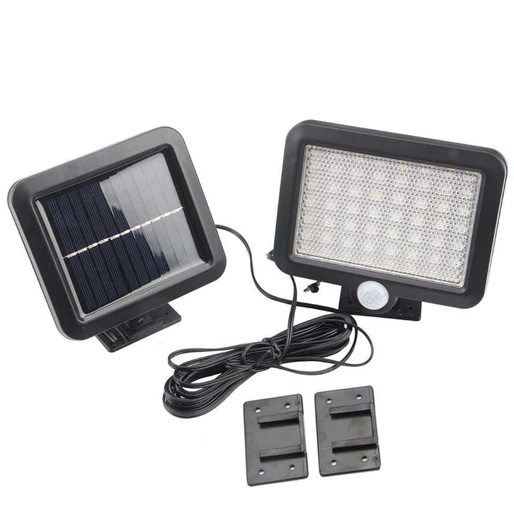 LED Lampe schwarz (quadratisch) mit Bewegungssensor - Solar | Karnz