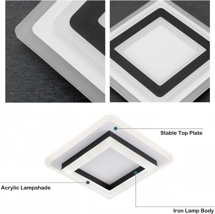 Quadratische LED-Deckenleuchte | Karnz