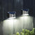 LED-Solarzellen-Wandleuchte (Downlight), 2 Stk. rostfreier Stahl | Karnz