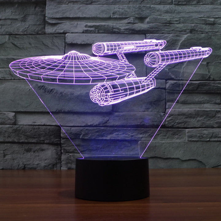 Lumora 3D Star Trek Enterprise Schiff LED Lampe - Multicolor optische Illusionslicht