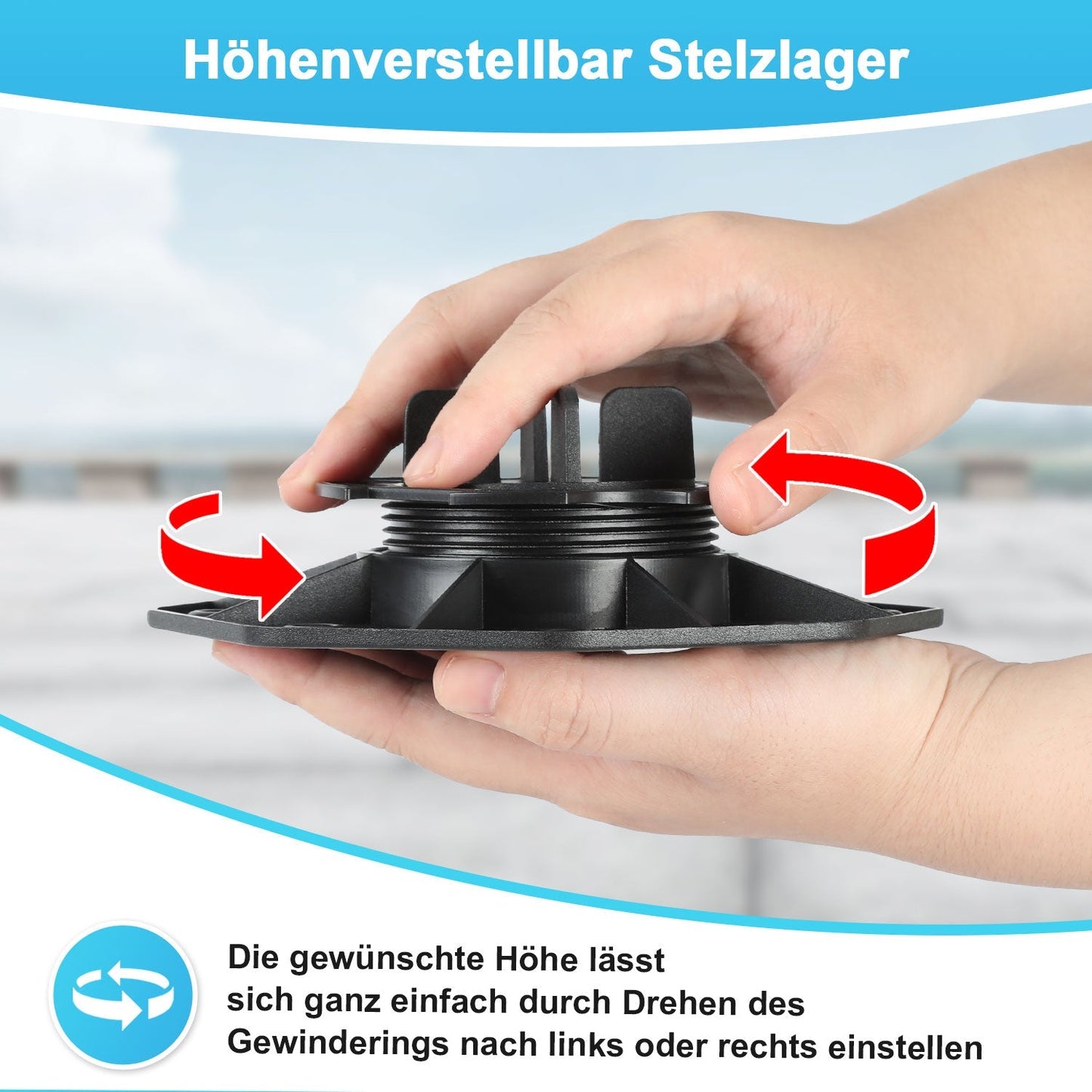 Stelzlager Höhenverstellbar Plattenlager Terrassenlager | Karnz