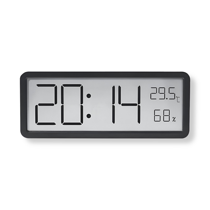 Digitale LED-Wanduhr – Großes Display mit Temperatur und Luftfeuchtigkeit | Karnz