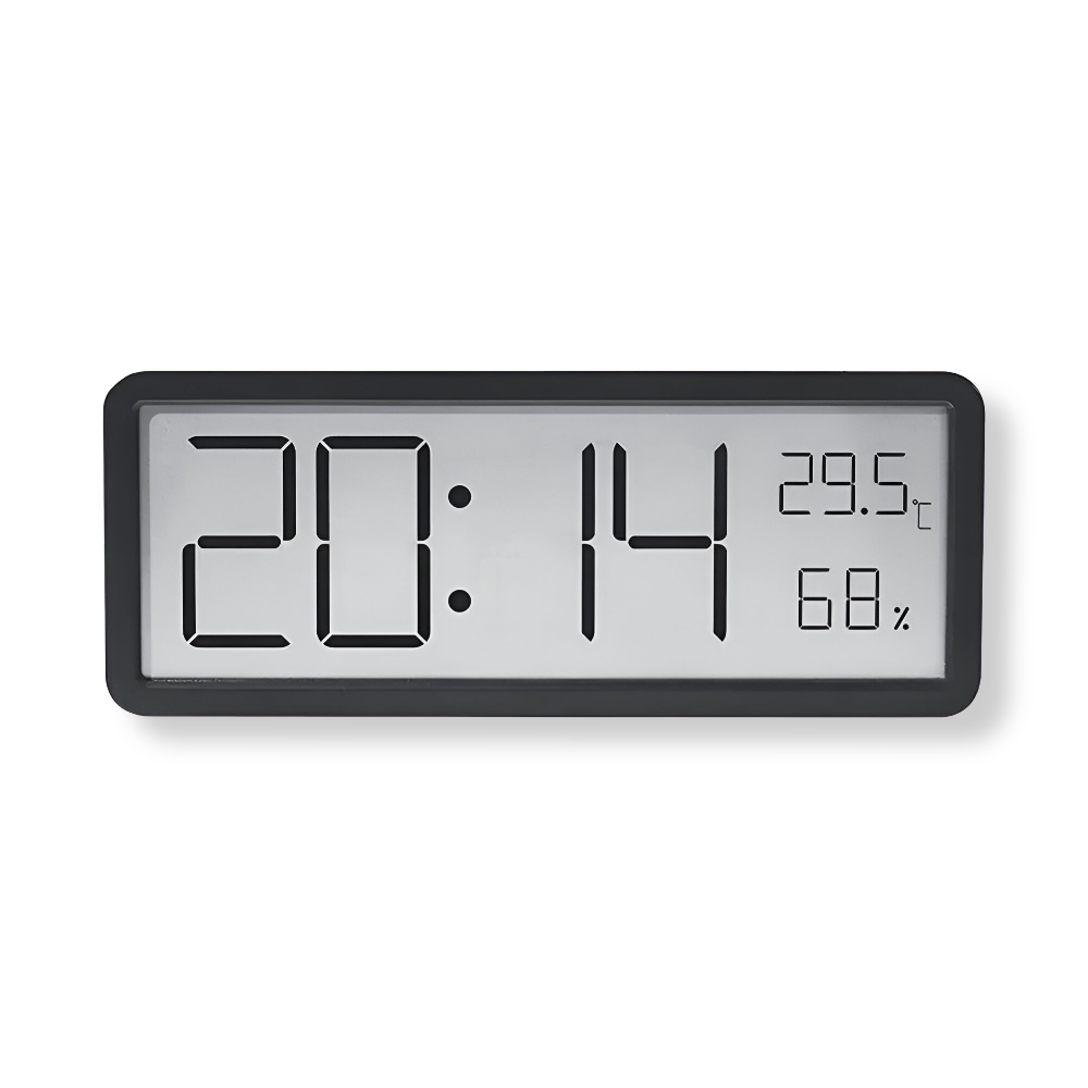 Digitale LED-Wanduhr – Großes Display mit Temperatur- und Luftfeuchtigkeitsanzeige