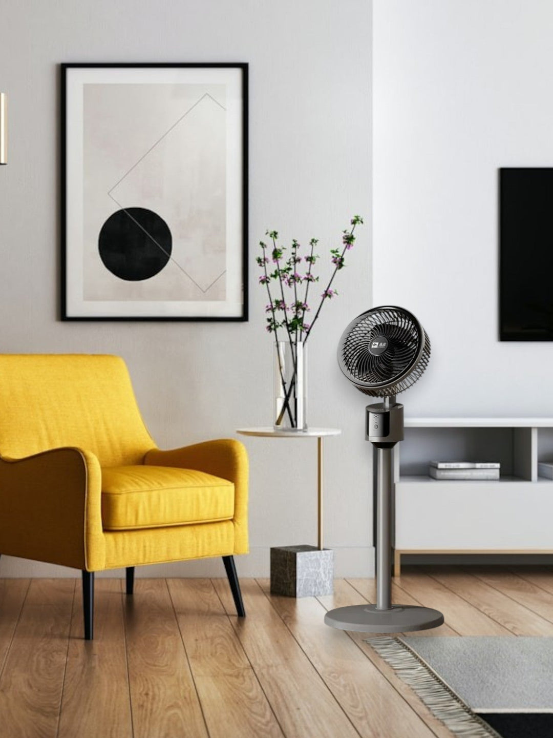 Silent USB-betriebener Standventilator mit 3 Geschwindigkeiten - Energieeinsparend und Ideal für Kleine Räume | Karnz