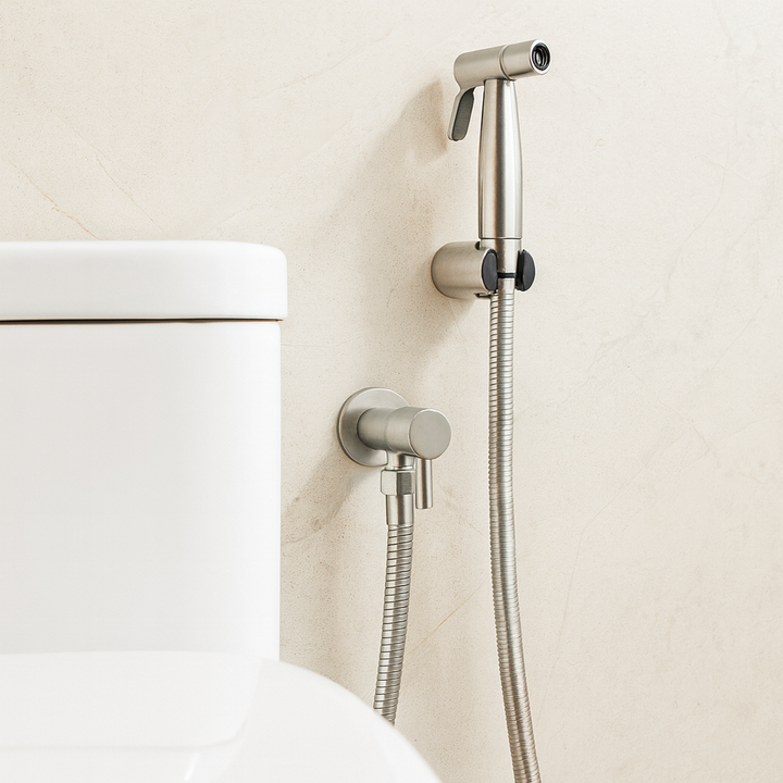 AquaNova Bidet-Brause aus Edelstahl – Hygienische WC-Duschbrause mit Wandhalterung