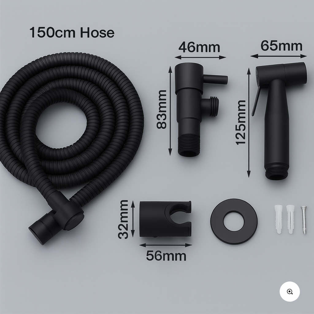 Edelstahl Bidet Sprayer AquaNova – Hygienische Toilettendusche mit Wandhalterung | Karnz
