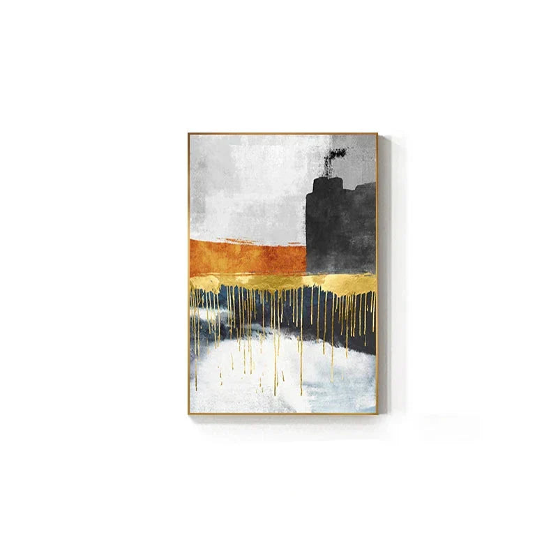 Auffällige Farbpaletten Zeitgenössische abstrakte Wandkunst Feine Kunst Leinwanddrucke Mittelpunkt Bilder für städtische Wohnung Wohnzimmer Kunst für modernes Wohnen