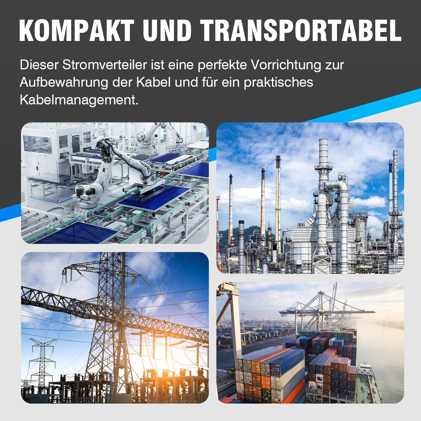 Wandverteiler 2 x CEE 16A 400V+1 x CEE 32A 400V+4 x 230V 5 Polig | Karnz