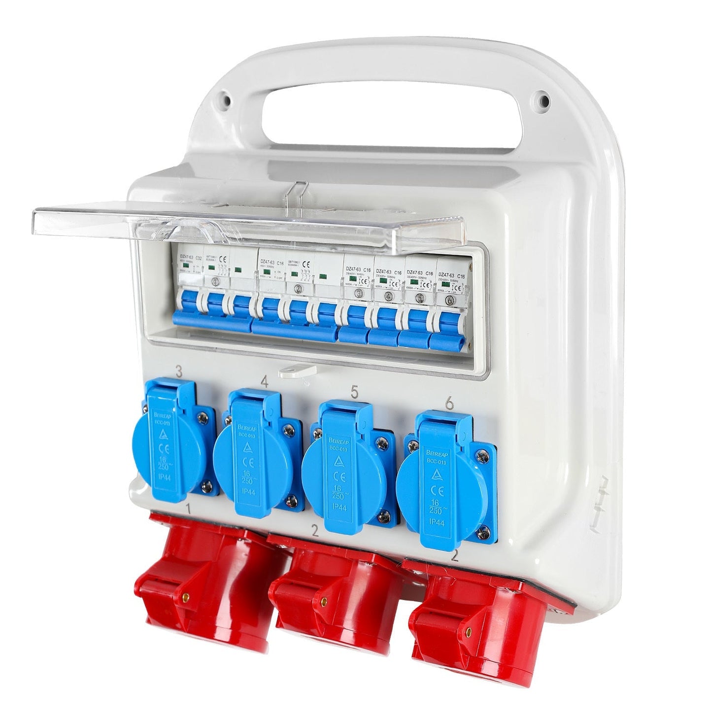 Wandverteiler 2 x CEE 16A 400V+1 x CEE 32A 400V+4 x 230V 5 Polig | Karnz