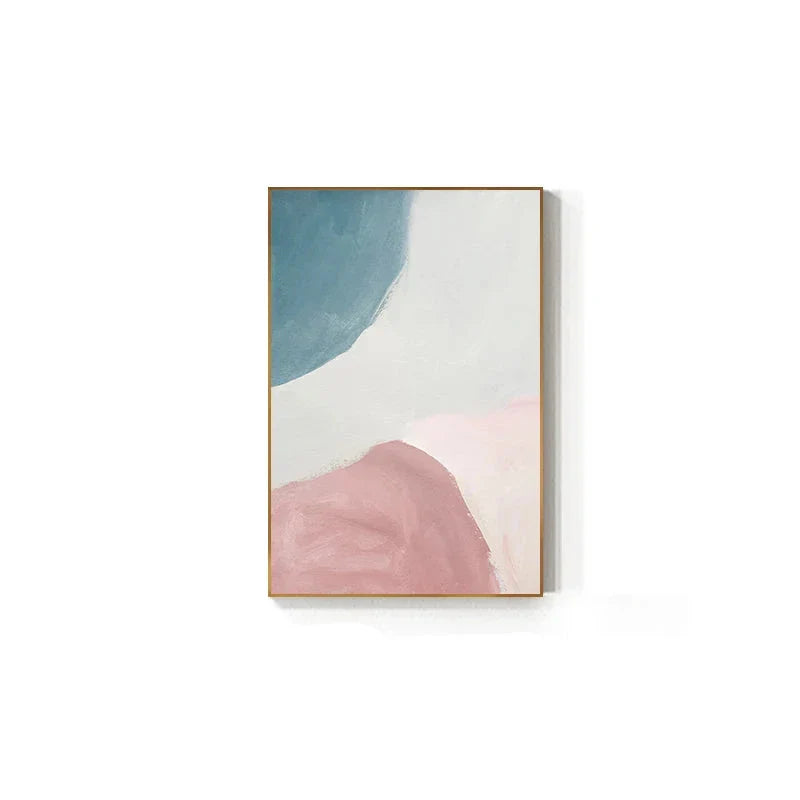 Subtile Schattierungen von Pink und Blau Aquarell Abstract Wandkunst Fine Art Leinwanddrucke für modernes Apartment Wohnzimmer Schlafzimmer Kunst für zeitgenössische Innenräume