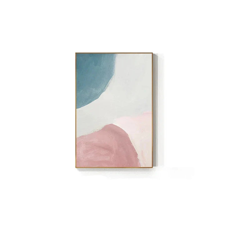 Subtile Schattierungen von Pink und Blau Aquarell Abstract Wandkunst Fine Art Leinwanddrucke für modernes Apartment Wohnzimmer Schlafzimmer Kunst für zeitgenössische Innenräume