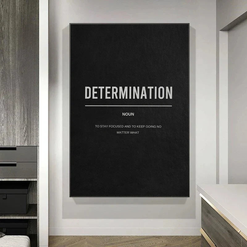 Erfolgsdefinition Poster Schwarz und Weiß Wandkunst Fine Art Canvas Drucke Motivations tägliche Mantra Bilder für Wohnzimmer Schlafzimmer Arbeitszimmer Wanddekoration