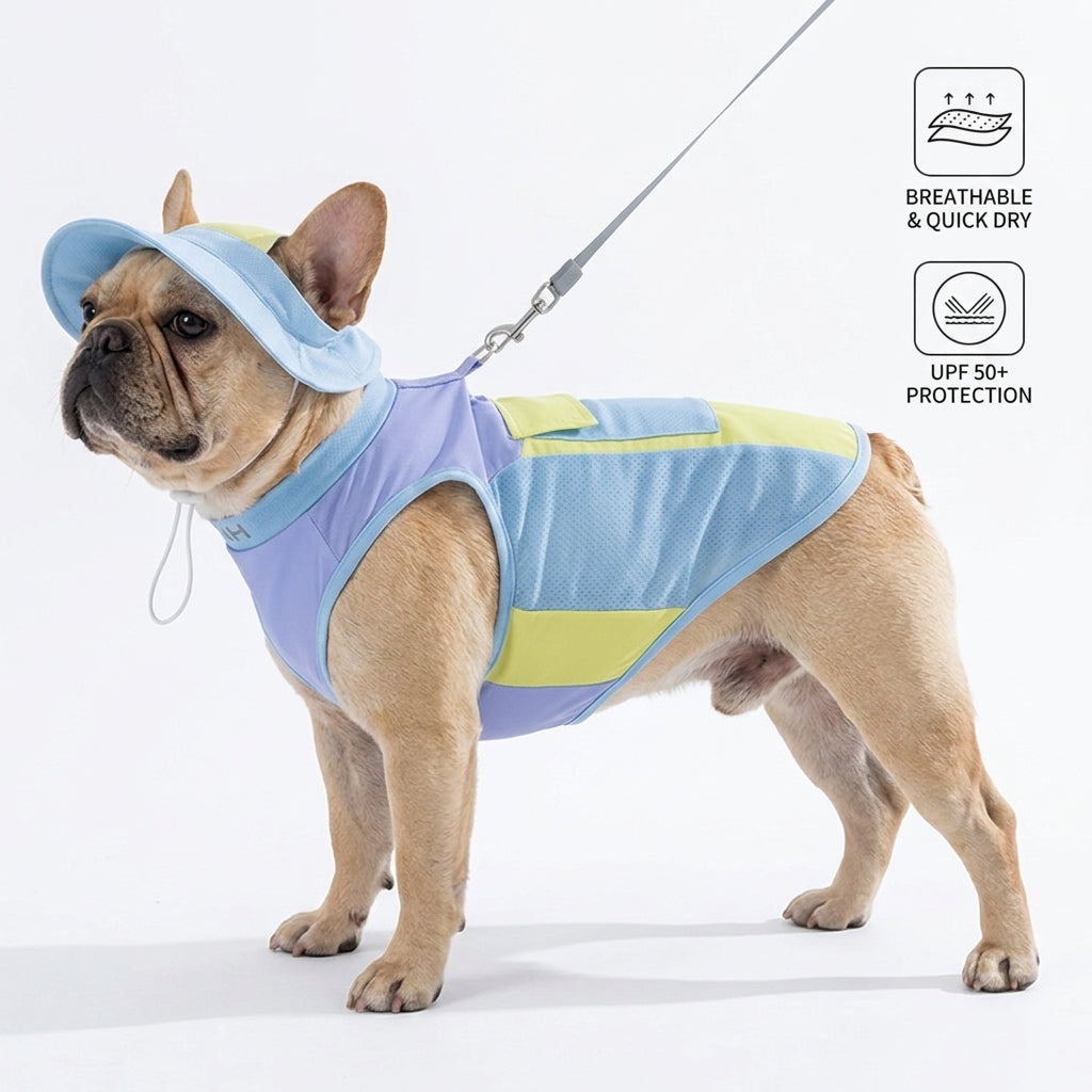 Sommer-Kühl-Mesh-Weste für Französische Bulldoggen - Leichte Haustierbekleidung | Karnz