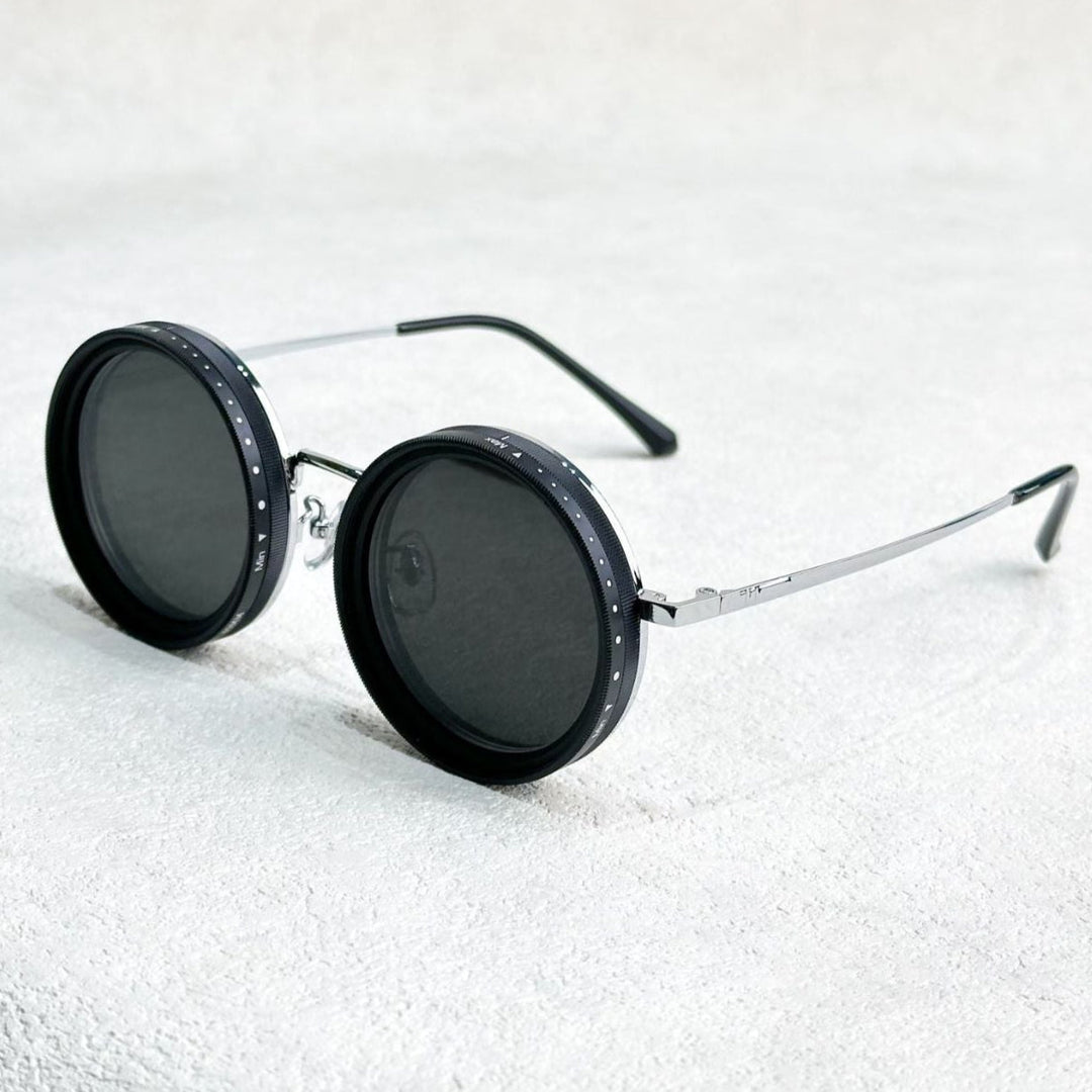 VisionRound Polarisierte Sonnenbrille – Unisex Retro-Design mit verstellbarem Lichtfilter | Karnz