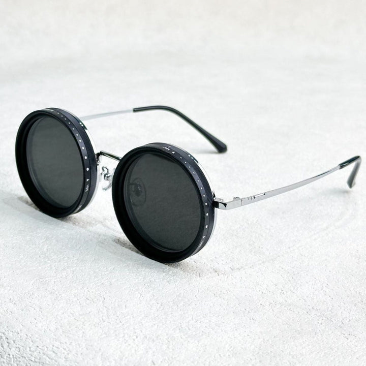 VisionRound Polarisierte Sonnenbrille – Unisex Retro-Design mit verstellbarem Lichtfilter | Karnz