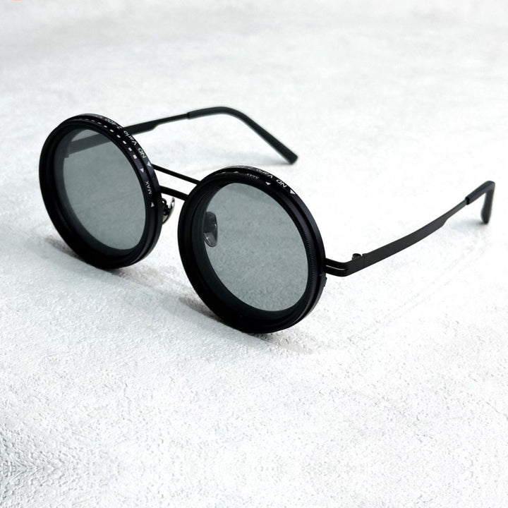VisionRound Polarisierte Sonnenbrille – Unisex Retro-Design mit verstellbarem Lichtfilter | Karnz