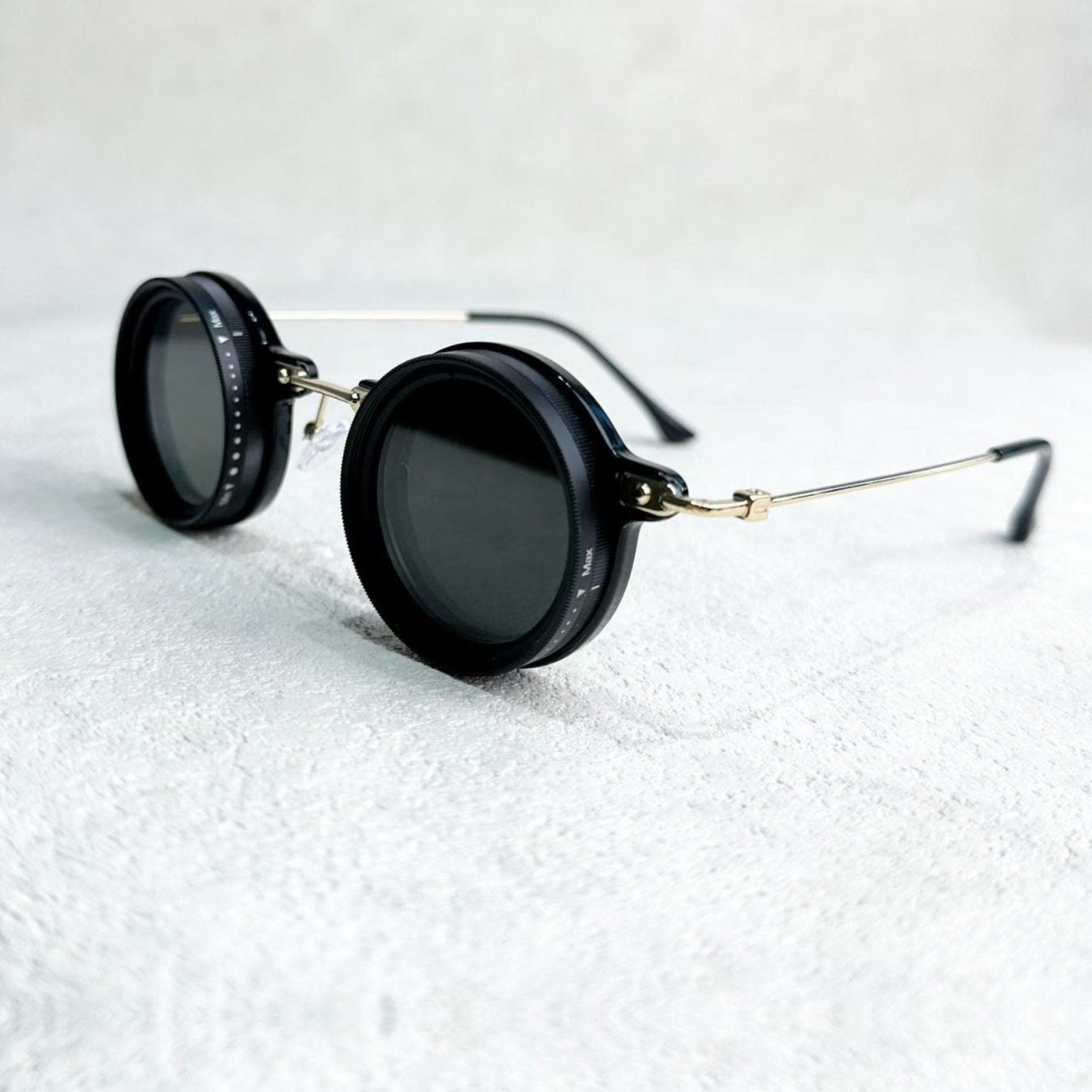 VisionRound Polarisierte Sonnenbrille – Unisex Retro-Design mit verstellbarem Lichtfilter | Karnz