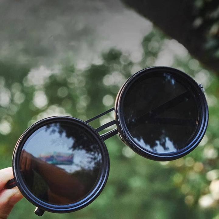 VisionRound Polarisierte Sonnenbrille – Unisex Retro-Design mit verstellbarem Lichtfilter | Karnz
