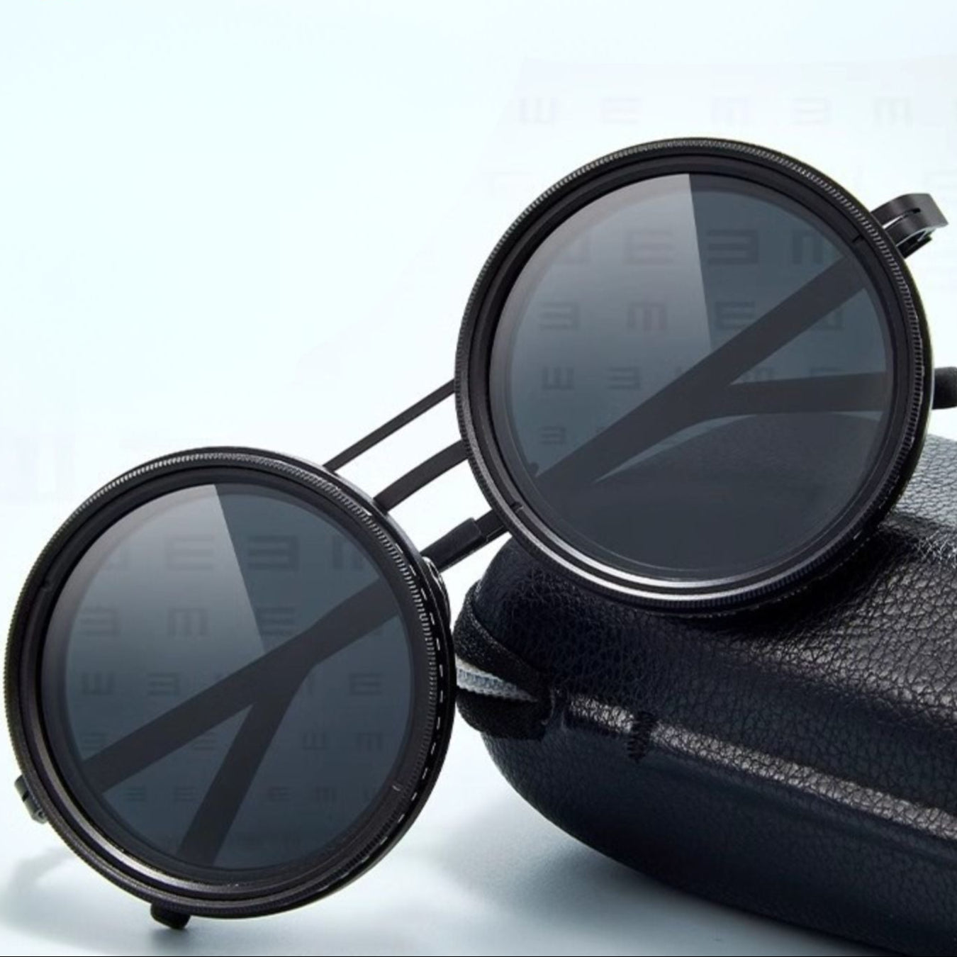 VisionRound Polarisierte Sonnenbrille – Unisex Retro-Design mit verstellbarem Lichtfilter | Karnz
