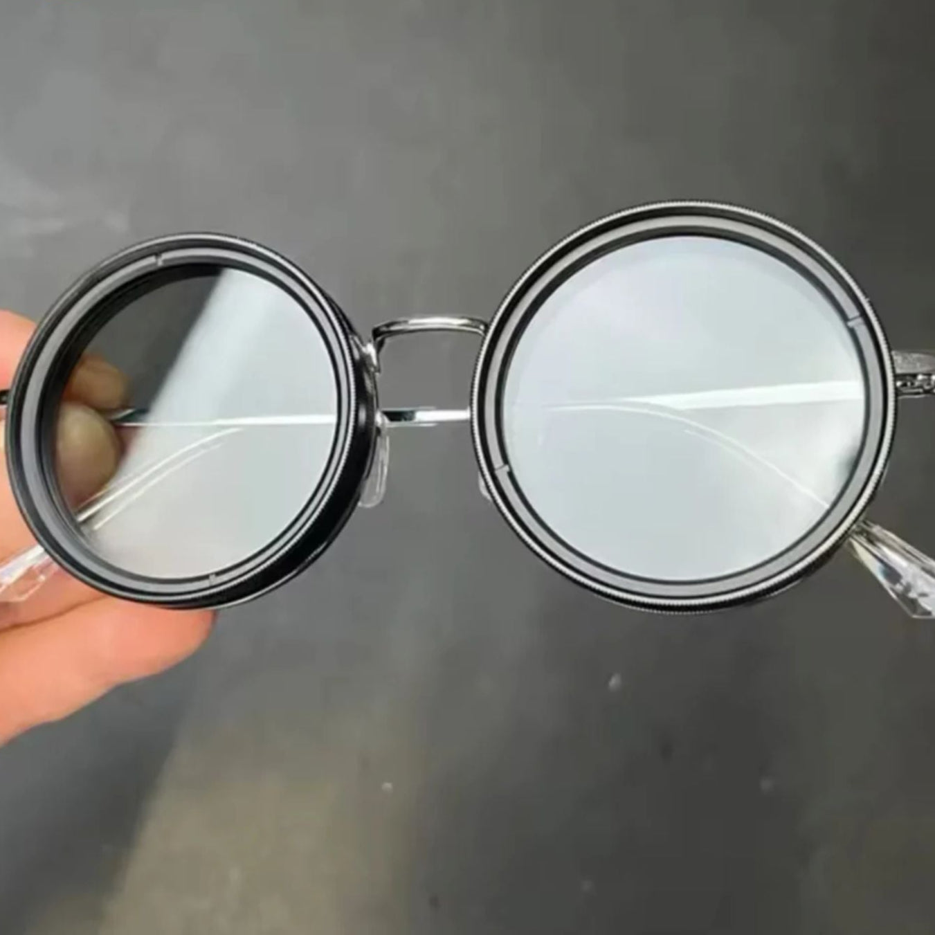 VisionRound Polarisierte Sonnenbrille – Unisex Retro-Design mit verstellbarem Lichtfilter | Karnz